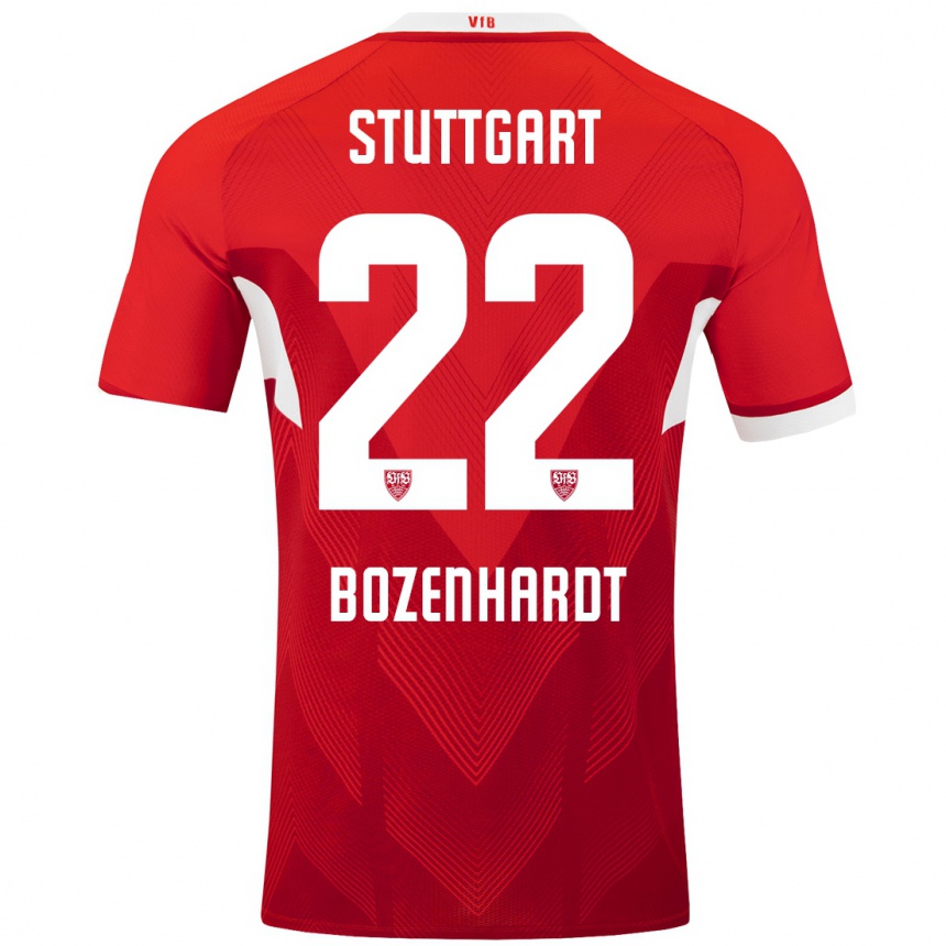 Femme Football Maillot Laura Bozenhardt #22 Blanc Rouge Tenues Extérieur 2024/25