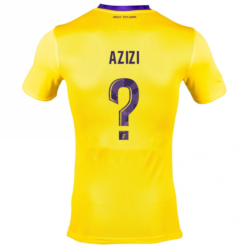 Femme Football Maillot Ilyas Azizi #0 Jaune Violet Tenues Extérieur 2024/25