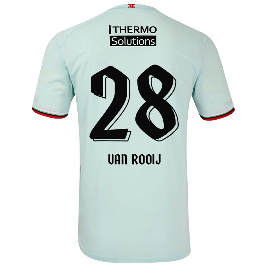 Femme Football Maillot Bart Van Rooij #28 Vert Clair Tenues Extérieur 2024/25