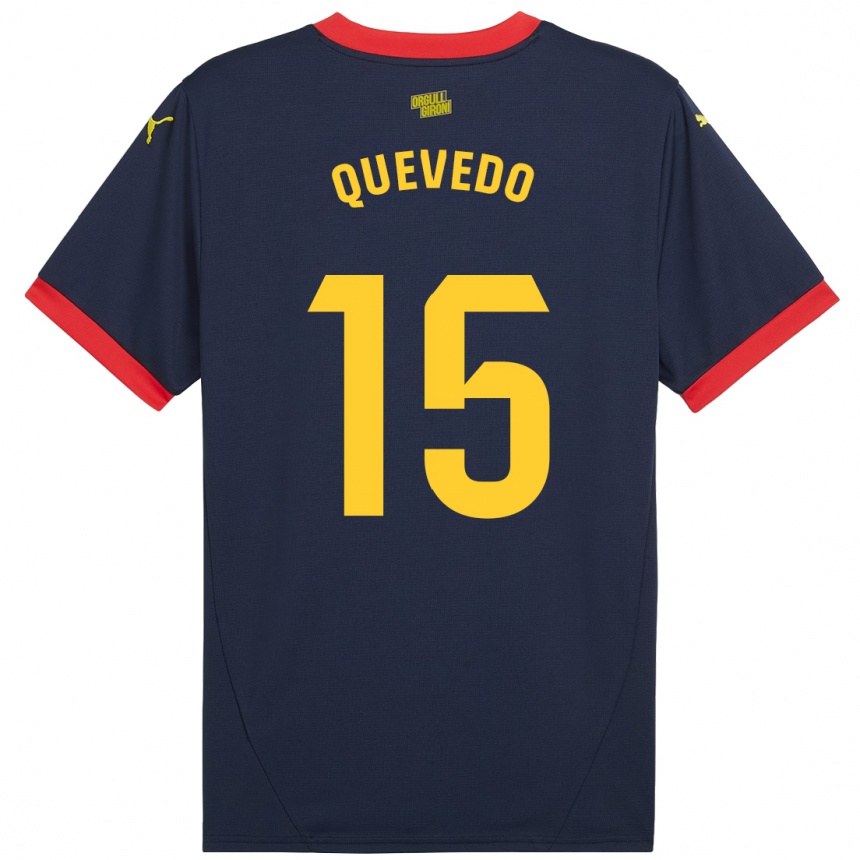 Femme Football Maillot Erik Quevedo #15 Bleu Marine Rouge Tenues Extérieur 2024/25