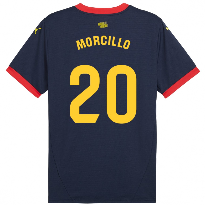 Femme Football Maillot Luis Morcillo #20 Bleu Marine Rouge Tenues Extérieur 2024/25