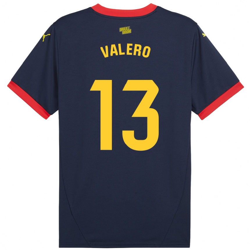 Femme Football Maillot Eliana Valero #13 Bleu Marine Rouge Tenues Extérieur 2024/25