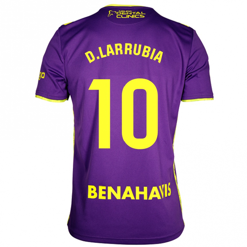 Femme Football Maillot David Larrubia #10 Violet Jaune Tenues Extérieur 2024/25