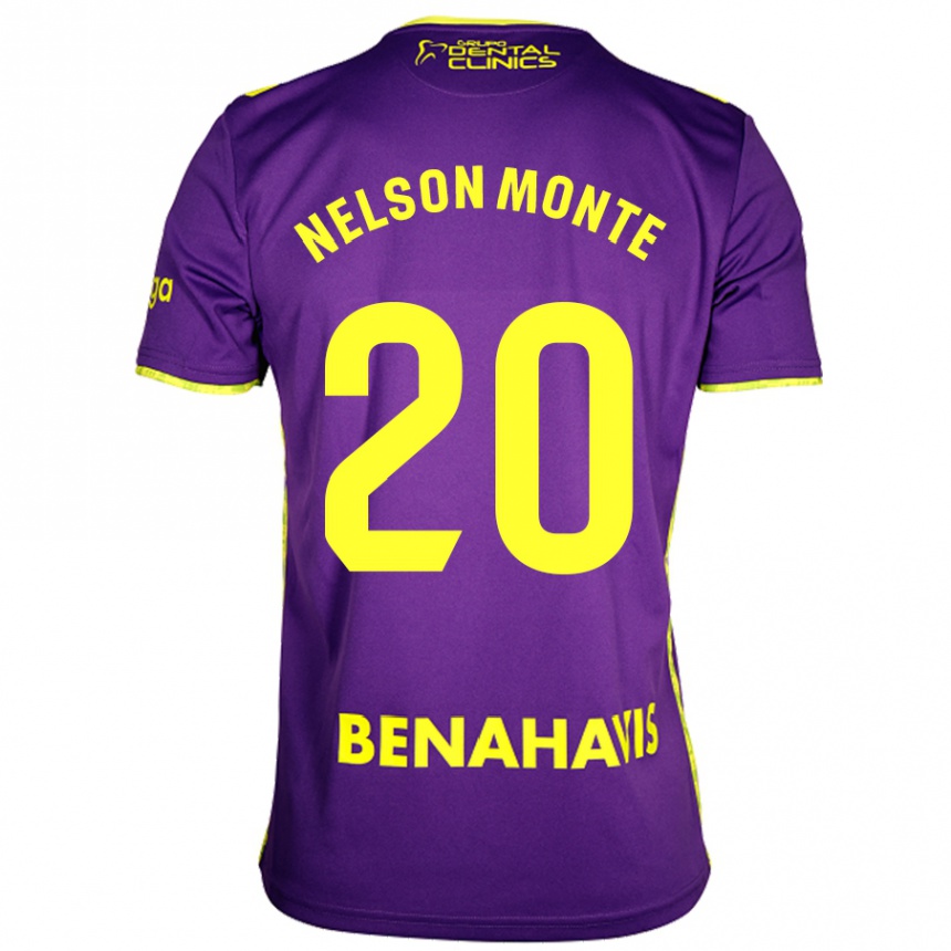 Femme Football Maillot Nélson Monte #20 Violet Jaune Tenues Extérieur 2024/25