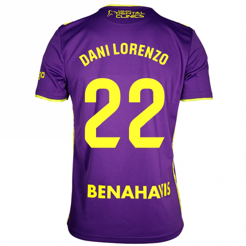 Femme Football Maillot Dani Lorenzo #22 Violet Jaune Tenues Extérieur 2024/25