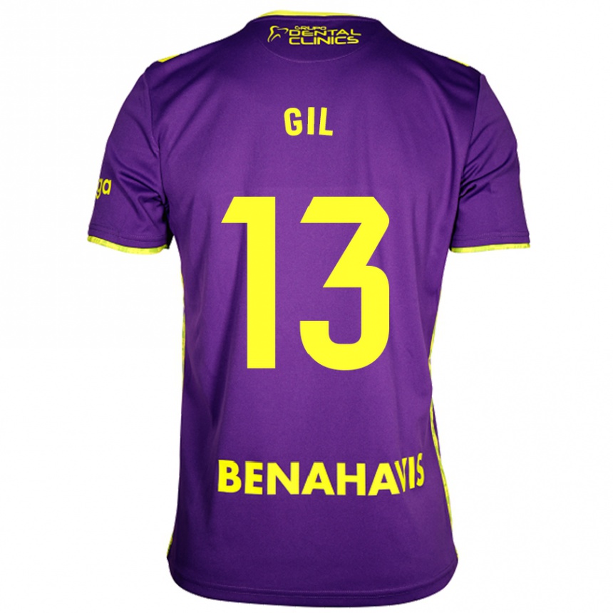 Femme Football Maillot Noelia Gil #13 Violet Jaune Tenues Extérieur 2024/25