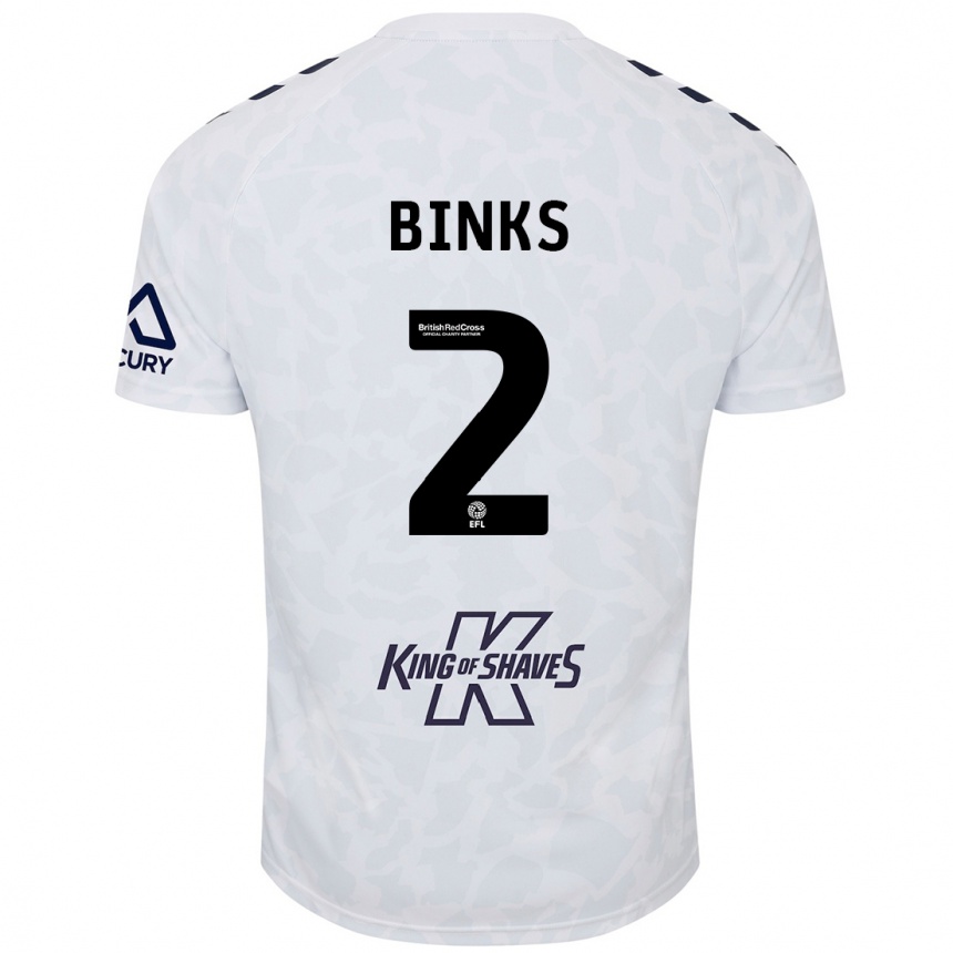 Femme Football Maillot Luis Binks #2 Blanc Tenues Extérieur 2024/25