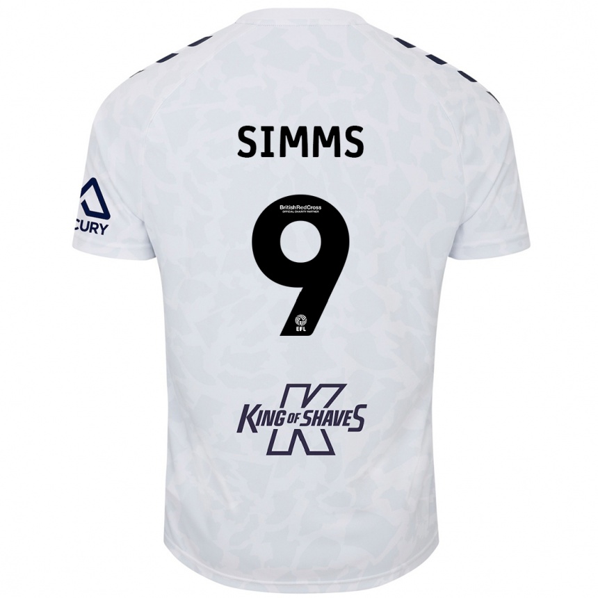 Femme Football Maillot Ellis Simms #9 Blanc Tenues Extérieur 2024/25