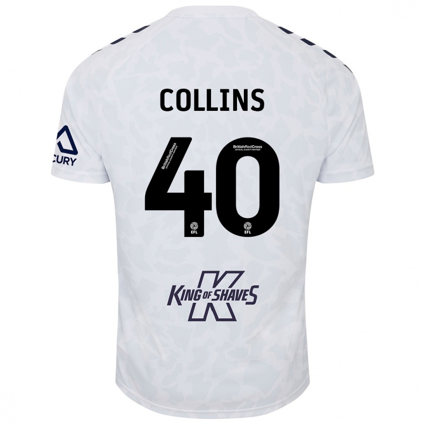 Femme Football Maillot Brad Collins #40 Blanc Tenues Extérieur 2024/25