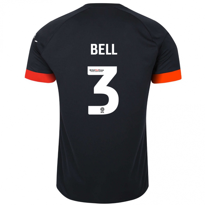 Femme Football Maillot Amari'i Bell #3 Noir Orange Tenues Extérieur 2024/25