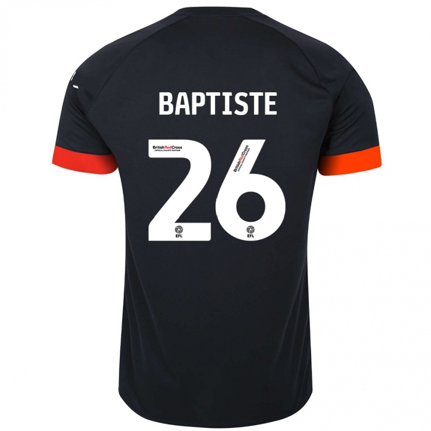 Femme Football Maillot Shandon Baptiste #26 Noir Orange Tenues Extérieur 2024/25