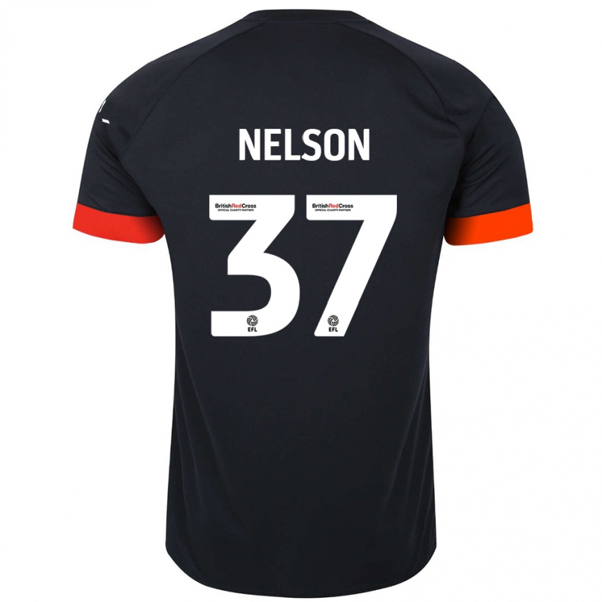 Femme Football Maillot Zack Nelson #37 Noir Orange Tenues Extérieur 2024/25