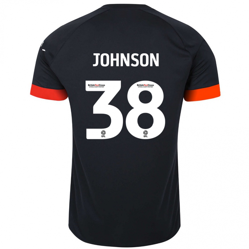 Femme Football Maillot Joe Johnson #38 Noir Orange Tenues Extérieur 2024/25