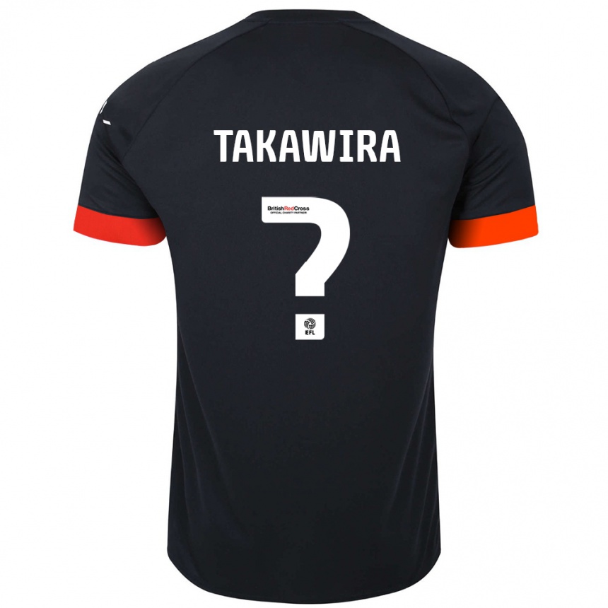 Femme Football Maillot Matthew Takawira #0 Noir Orange Tenues Extérieur 2024/25