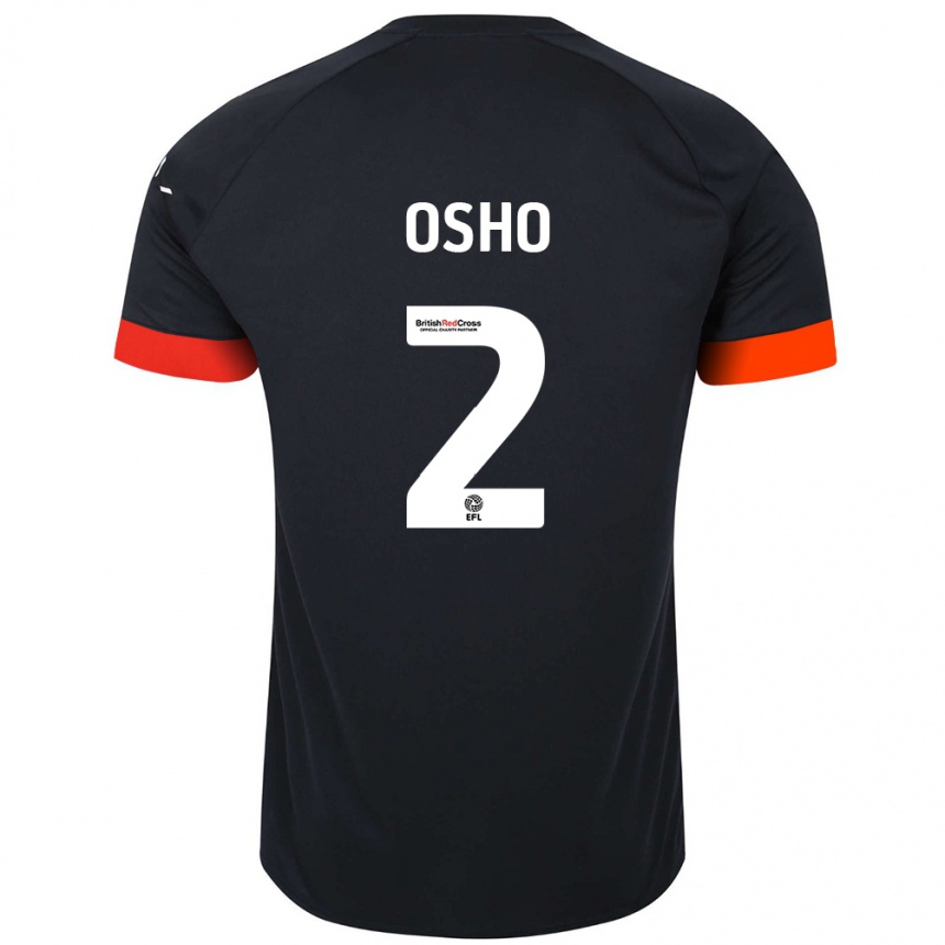 Femme Football Maillot Gabriel Osho #2 Noir Orange Tenues Extérieur 2024/25