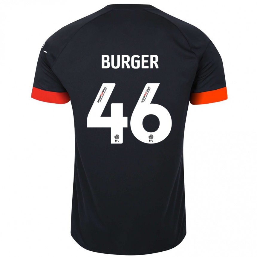 Femme Football Maillot Jake Burger #46 Noir Orange Tenues Extérieur 2024/25