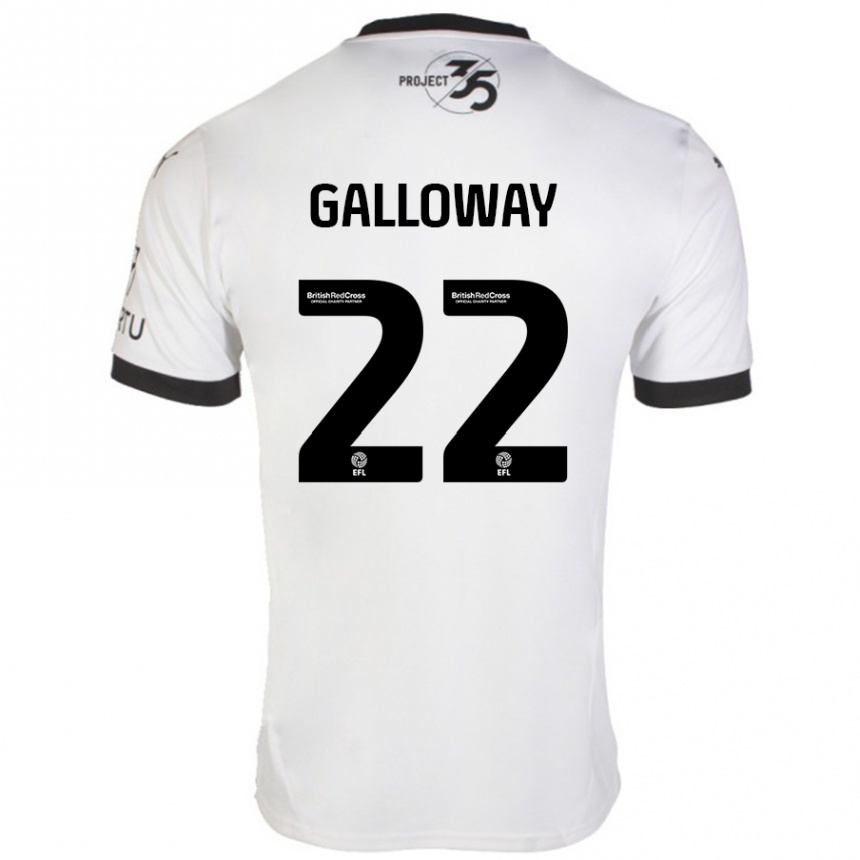 Femme Football Maillot Brendan Galloway #22 Blanc Noir Tenues Extérieur 2024/25