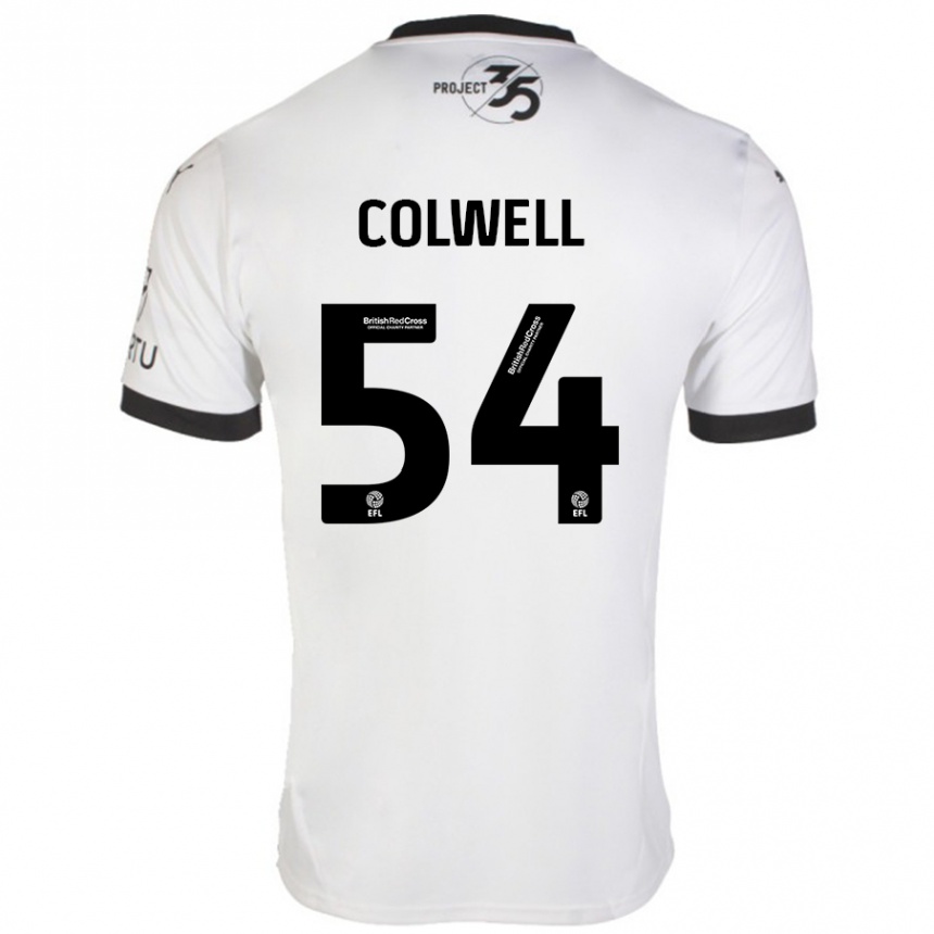 Femme Football Maillot Lewis Colwell #54 Blanc Noir Tenues Extérieur 2024/25