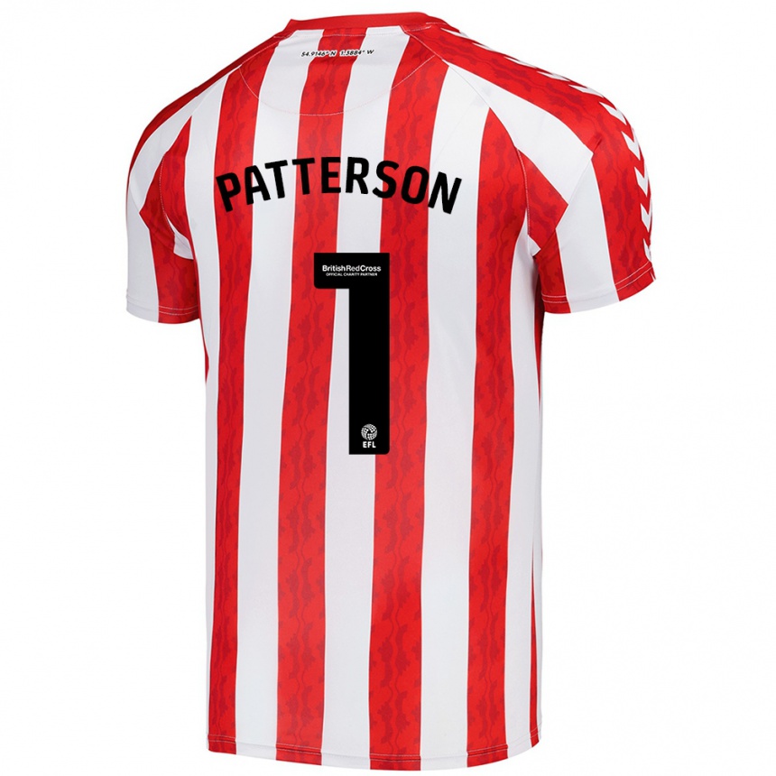 Enfant Football Maillot Anthony Patterson #1 Rouge Blanc Tenues Domicile 2024/25