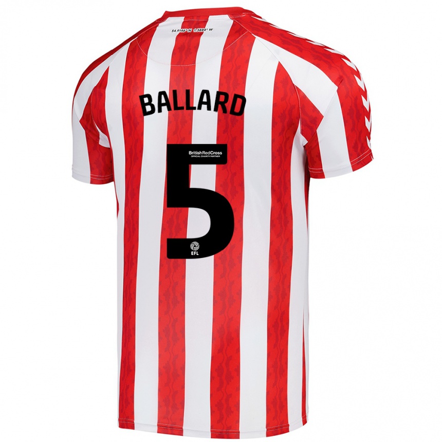 Enfant Football Maillot Daniel Ballard #5 Rouge Blanc Tenues Domicile 2024/25