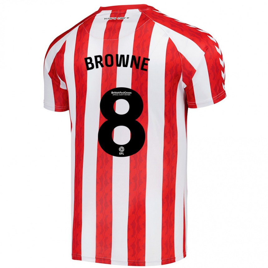 Enfant Football Maillot Alan Browne #8 Rouge Blanc Tenues Domicile 2024/25