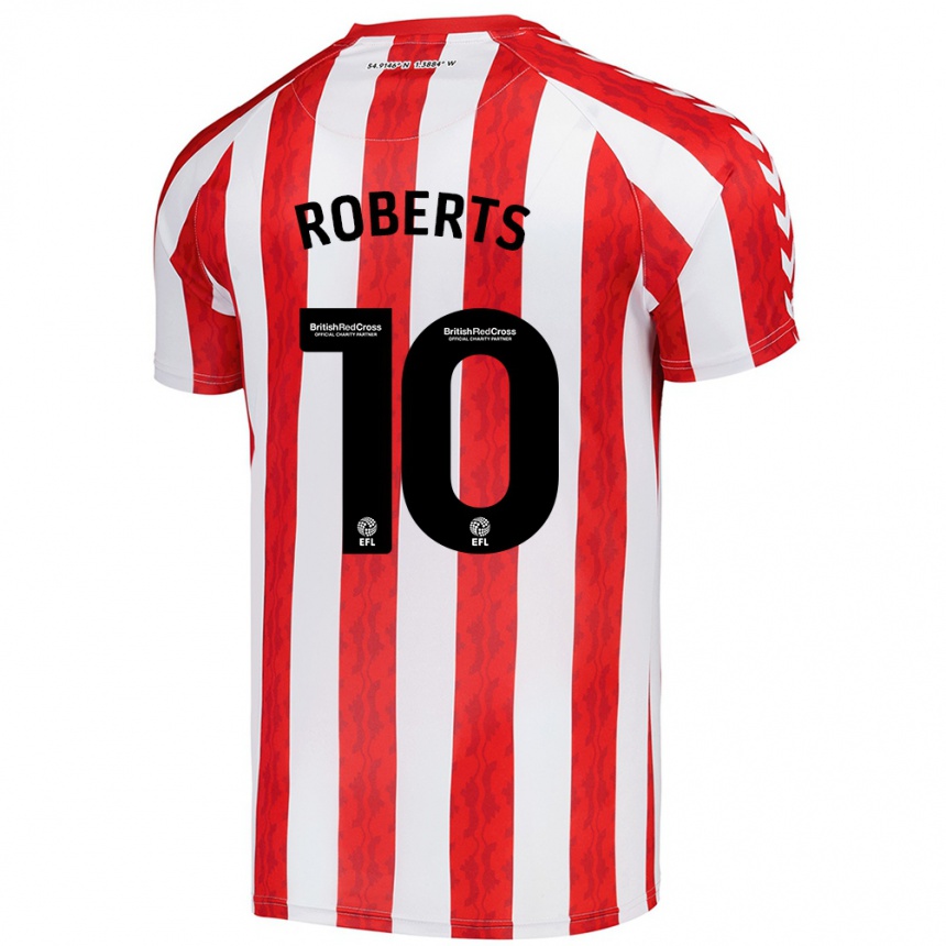 Enfant Football Maillot Patrick Roberts #10 Rouge Blanc Tenues Domicile 2024/25