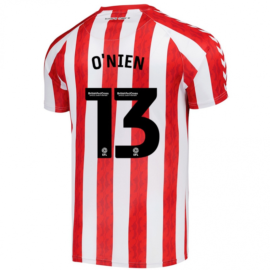 Enfant Football Maillot Luke O'nien #13 Rouge Blanc Tenues Domicile 2024/25