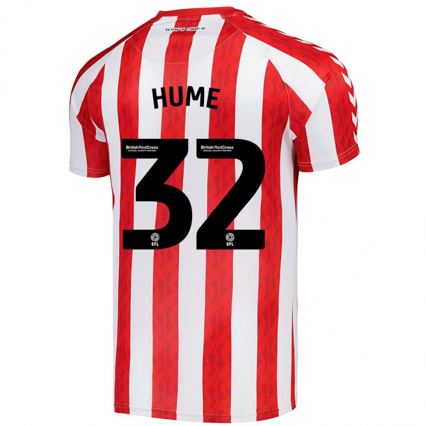 Enfant Football Maillot Trai Hume #32 Rouge Blanc Tenues Domicile 2024/25