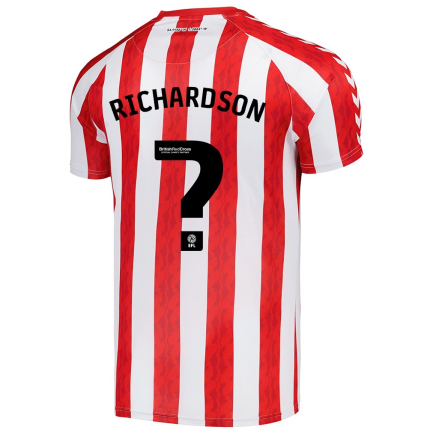 Enfant Football Maillot Adam Richardson #0 Rouge Blanc Tenues Domicile 2024/25