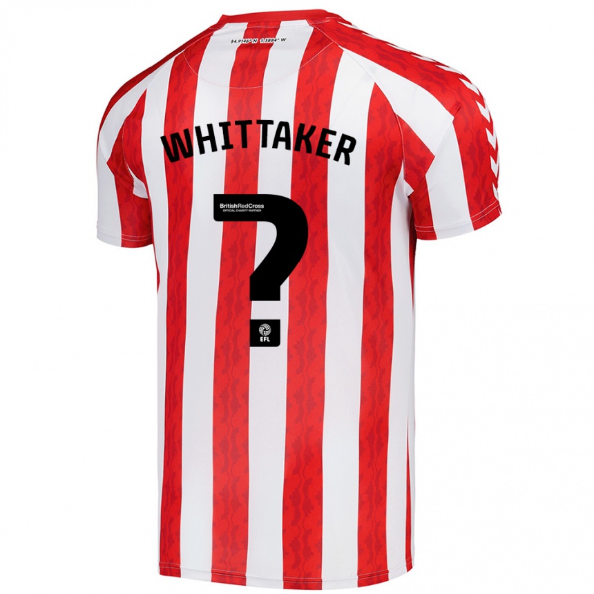 Enfant Football Maillot Jack Whittaker #0 Rouge Blanc Tenues Domicile 2024/25