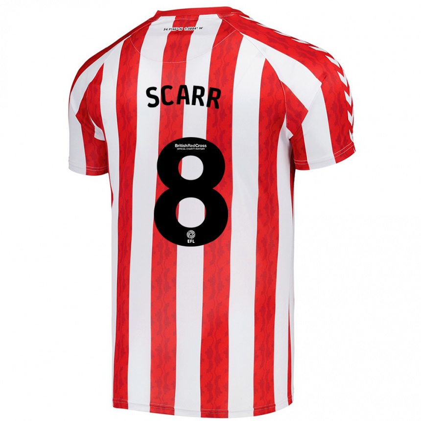 Enfant Football Maillot Emily Scarr #8 Rouge Blanc Tenues Domicile 2024/25