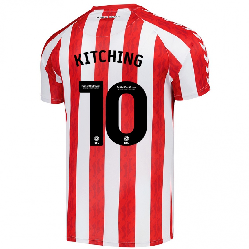 Enfant Football Maillot Katie Kitching #10 Rouge Blanc Tenues Domicile 2024/25