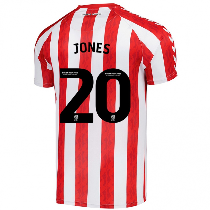 Enfant Football Maillot Ellen Jones #20 Rouge Blanc Tenues Domicile 2024/25