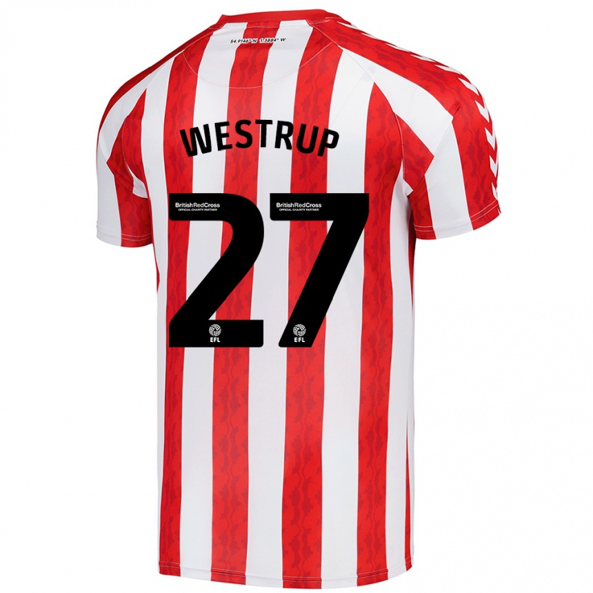 Enfant Football Maillot Brianna Westrup #27 Rouge Blanc Tenues Domicile 2024/25