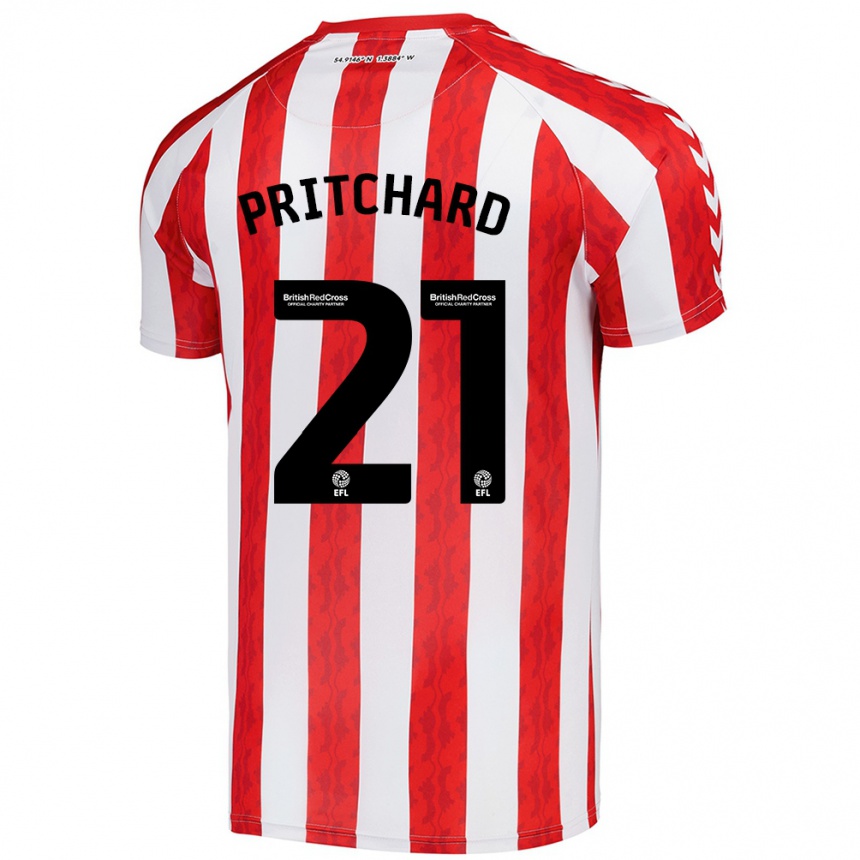 Enfant Football Maillot Alex Pritchard #21 Rouge Blanc Tenues Domicile 2024/25