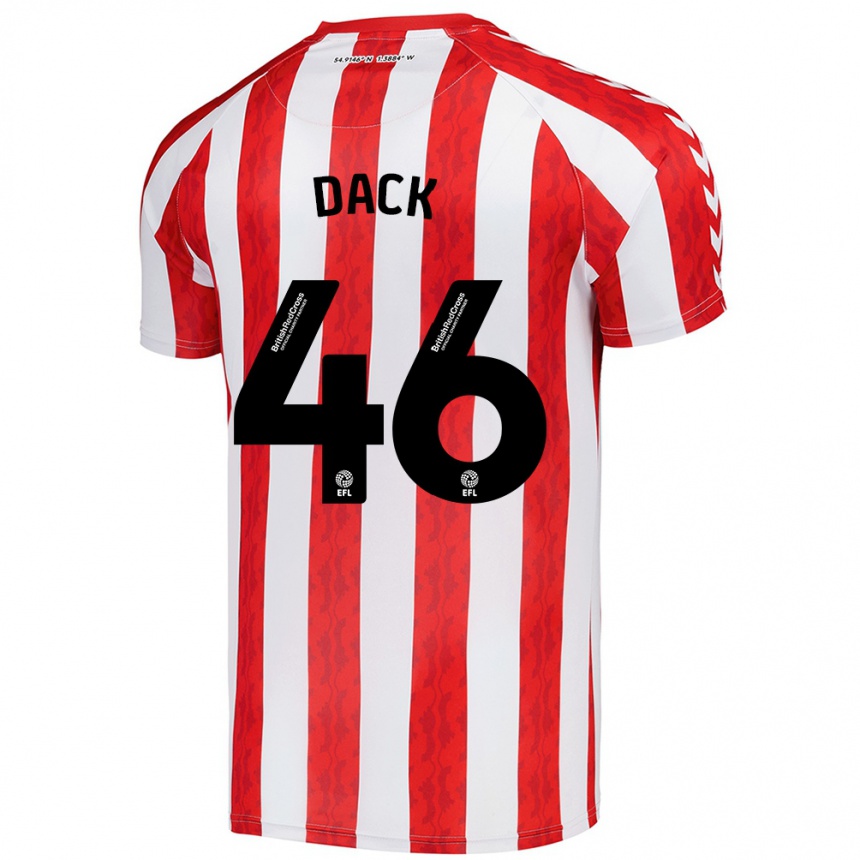 Enfant Football Maillot Bradley Dack #46 Rouge Blanc Tenues Domicile 2024/25