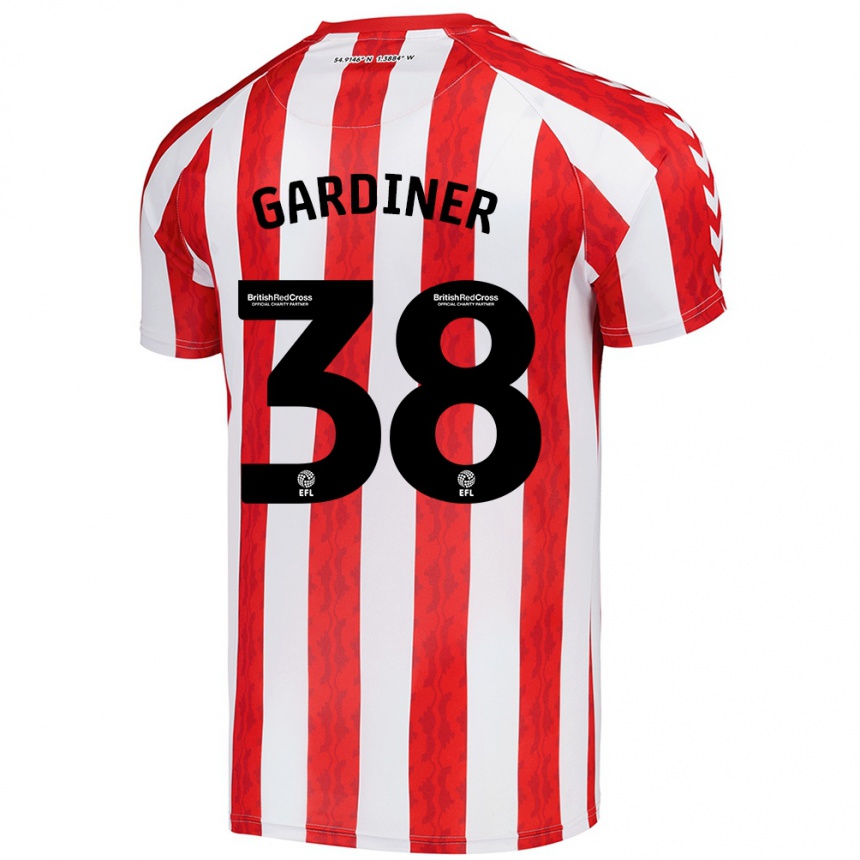 Enfant Football Maillot Harry Gardiner #38 Rouge Blanc Tenues Domicile 2024/25