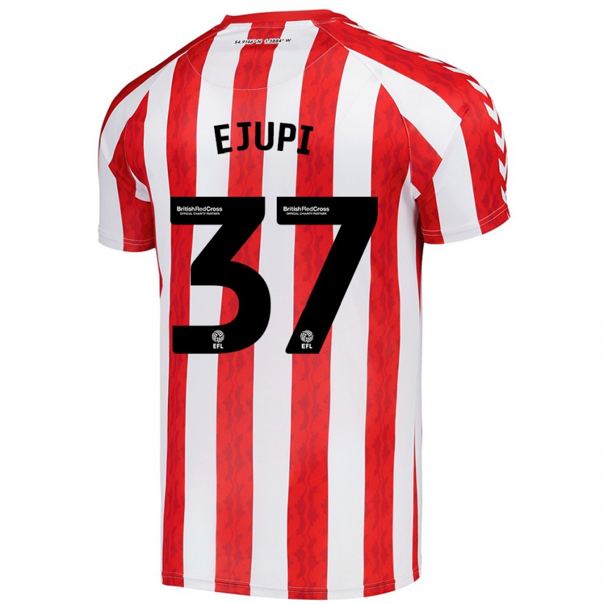 Enfant Football Maillot Elizabeta Ejupi #37 Rouge Blanc Tenues Domicile 2024/25