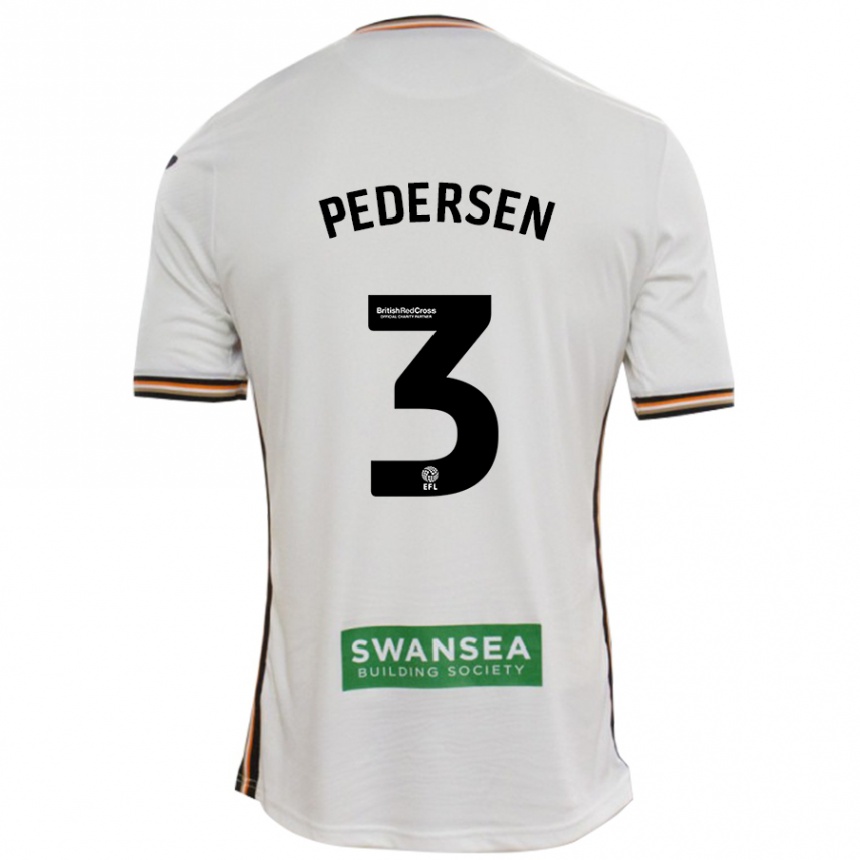 Enfant Football Maillot Kristian Pedersen #3 Blanc Tenues Domicile 2024/25