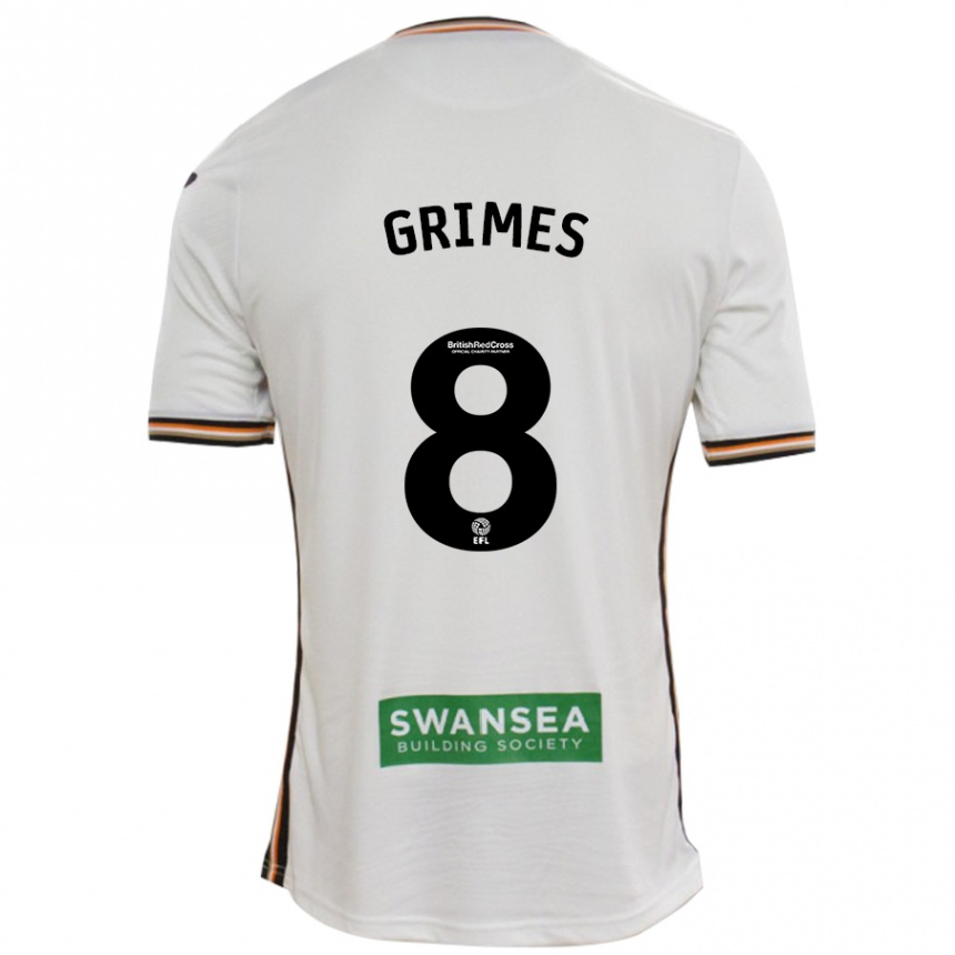 Enfant Football Maillot Matt Grimes #8 Blanc Tenues Domicile 2024/25