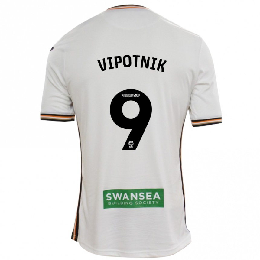 Enfant Football Maillot Zan Vipotnik #9 Blanc Tenues Domicile 2024/25