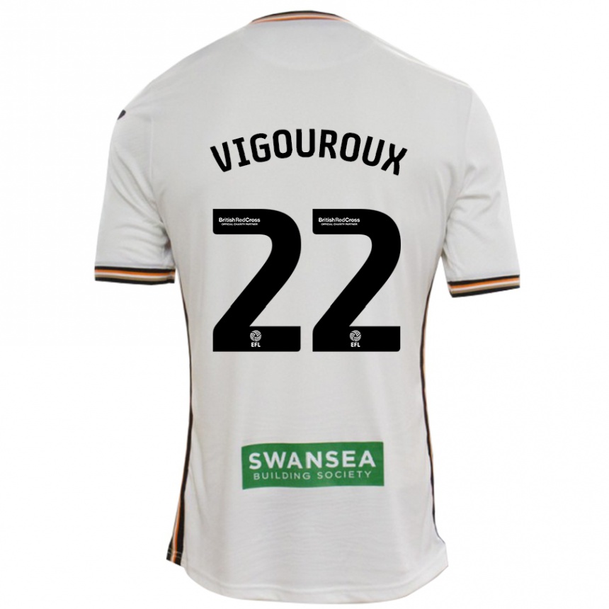 Enfant Football Maillot Lawrence Vigouroux #22 Blanc Tenues Domicile 2024/25