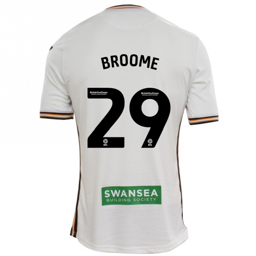 Enfant Football Maillot Nathan Broome #29 Blanc Tenues Domicile 2024/25