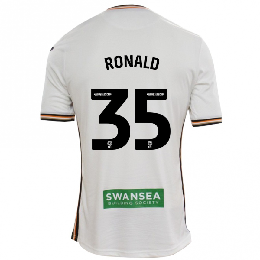 Enfant Football Maillot Ronald #35 Blanc Tenues Domicile 2024/25