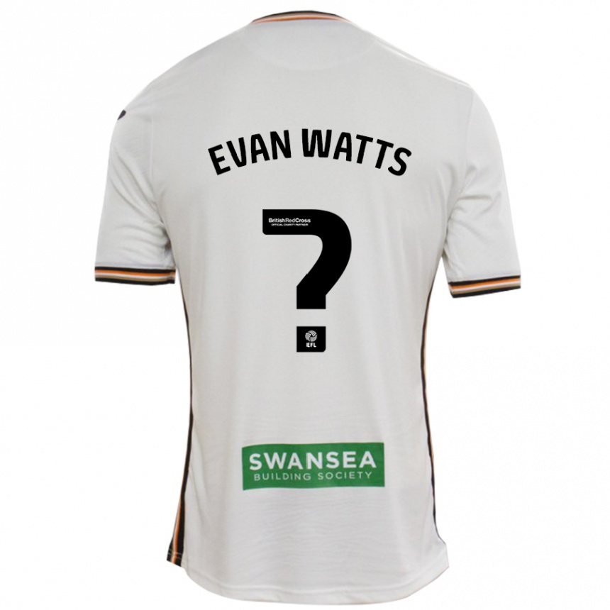 Enfant Football Maillot Evan Watts #0 Blanc Tenues Domicile 2024/25