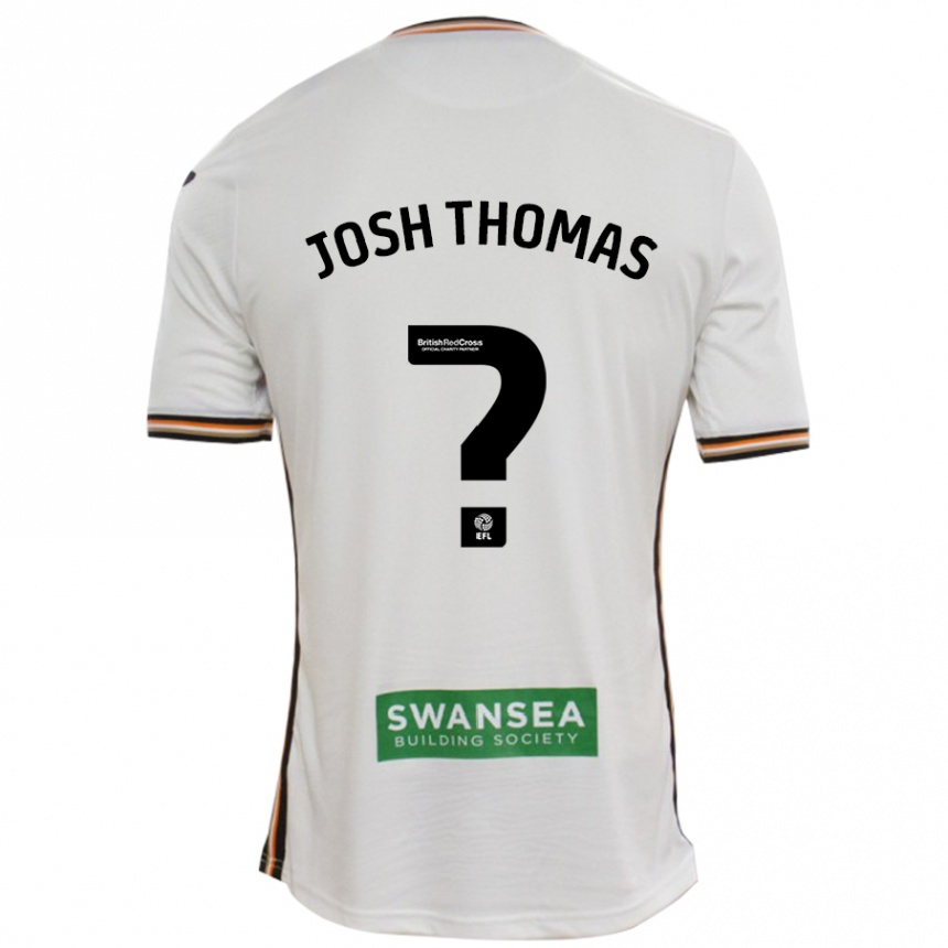 Enfant Football Maillot Josh Thomas #0 Blanc Tenues Domicile 2024/25