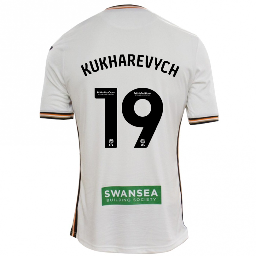 Enfant Football Maillot Mykola Kukharevych #19 Blanc Tenues Domicile 2024/25