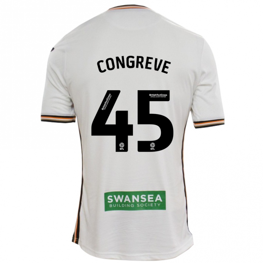 Enfant Football Maillot Cameron Congreve #45 Blanc Tenues Domicile 2024/25