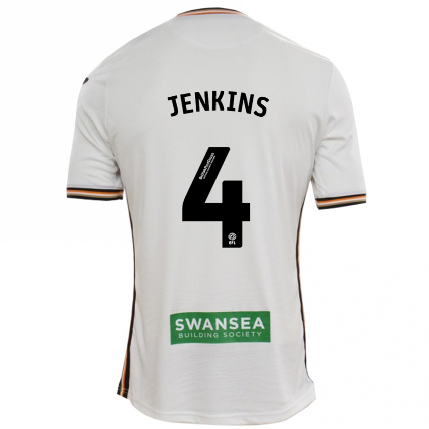 Enfant Football Maillot Shaunna Jenkins #4 Blanc Tenues Domicile 2024/25