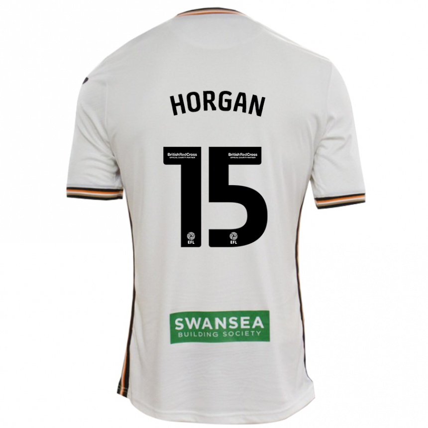 Enfant Football Maillot Gwenan Horgan #15 Blanc Tenues Domicile 2024/25